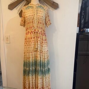 Floral Print Maxi Free People Dress Size Medium